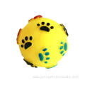 Paw print squeaky dog toy ball pet supplies